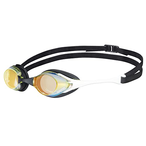 ARENA Unisex Adult Cobra Swipe Anti-Fog Racing Swim Goggles Polycarbonate Mirror/Non-Mirror Lens Hydrodynamic Design