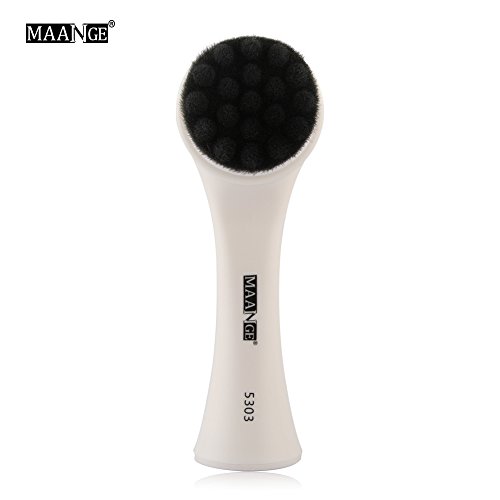 MAANG Facial Skin Care Cleansing Brush Manual Washing Face Massage Tool Beauty Kits Ultrasoft Deep Pore Cleanser Exfoliation Cleaner Body Massager Best Exfoliating (Black) Beauty & Personal Care, Tools & Accessories, Skin Care Tools