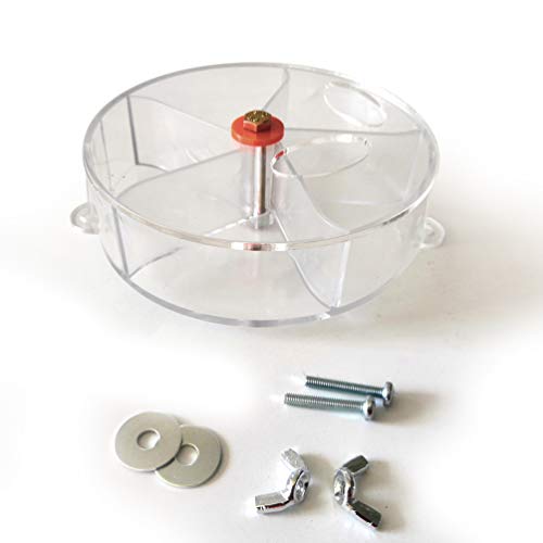 Bird Creative Foraging System Wheel Seed Food Ball Rotate Training Toy for Parrot Budgie Parakeet Cockatiel Conure African Grey (Transparent)