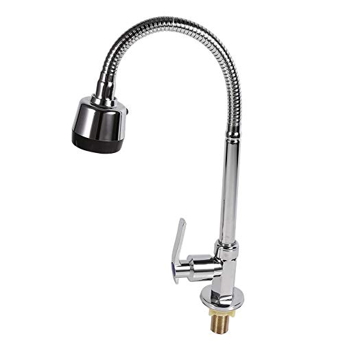Kitchen Faucet Zinc Alloy Single-Handle Mixer Sink Tap with 360 Degree Swivel Spout Sprayer
