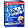 Lactaid Lactose Enzyme Supplement, Chewables, Vanilla Twist Flavor 60 ct (Pack of 3)