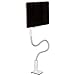 Clamp Mount Leather Tablet Stand for iPad and iPhone - 1 Meter Tall Adjustable Arm 360° Rotating Gooseneck Swivel Universal Lazy Holder for Bed or Office