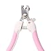 Hmcity Professional Pet Nail Clipper and Trimmer Suitable for Small to Medium Dogs and Cats-Includes Safety Guard to Avoid Overcutting - Bonus! Free Nail File Included! pink