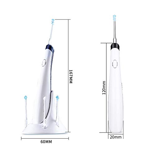 Ear Cleaner, Ear Wax Removal Kit, Ear Wax Removal Tool, Ear Cleaning, 4 Types Ear Spoons, Soft Silicone,with LED Light Powerful Suction for Easy Cleaning, Senior White