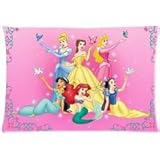 Disney Princess Ariel Cinderella Aurora Jasmine Belle Pillowcases Custom Pillow Case Cushion Cover 20 X 30 Inch Two Sides