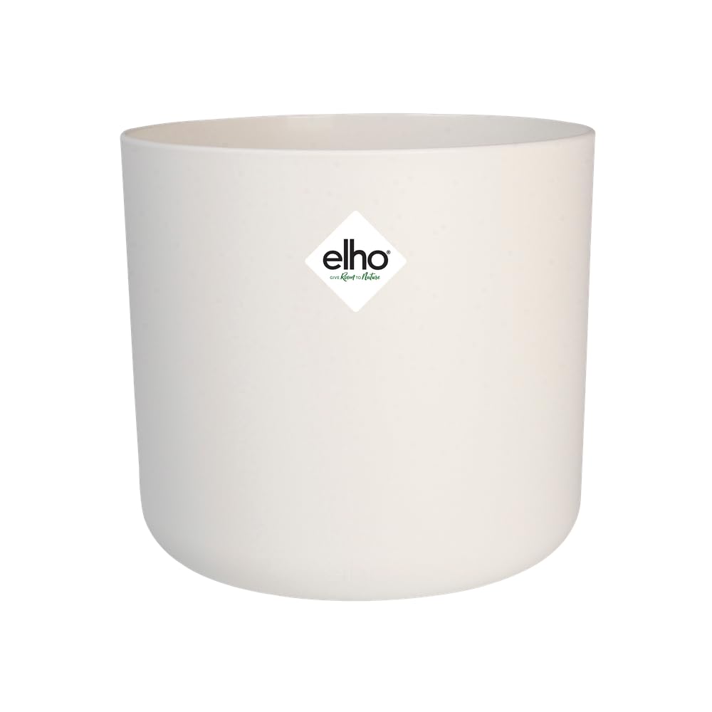 elho B.for Soft Round 22 - Indoor Plant Pot - 100% Recycled Plastic - Ø 22.3 x H 20.4 cm - White/White