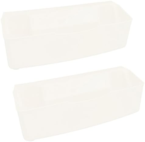 Plastic Basket Wastebaskets Multifuctional Hanging Trash Can Waste Bins Deskside Recycling Garbage Bowls Can Containers (Pack of 2) (White)