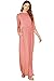 ANNABELLE Women's 3/4 Sleeve Long Maxi Dresses with Side Pockets
