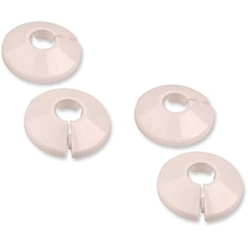 Oracstar 5 Radiator Pipe Collars White Plastic Floor Covers To Fit