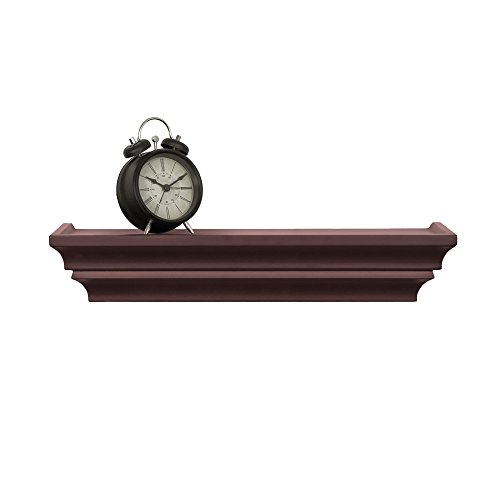 Kiera Grace Madison Contoured Wall Ledge & Shelf, 16-Inch, Burgundy