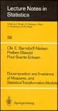 Decomposition and Invariance of Measures with a View to Statistical Transformation Models, Barndorff-Nielsen, O. E. and Blaesild, P., 0387971319