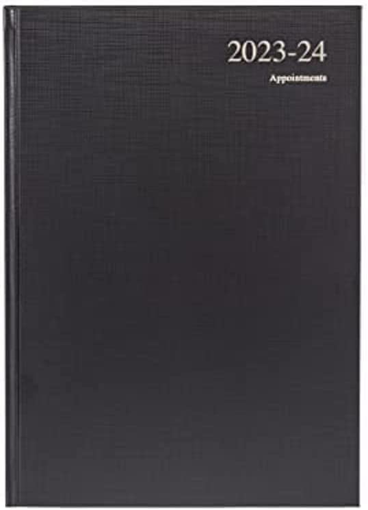 Top Sale 2023-24 A5 Week to View Academic/Mid-Year Diary with Hard Cover - Black