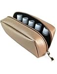10-Bottle Essential Oil Carrying Case (5ml,10ml,15ml) for doTERRA, Young Living Bottles for Aromatherapy Travel or Storage (Metallic) (Gold)