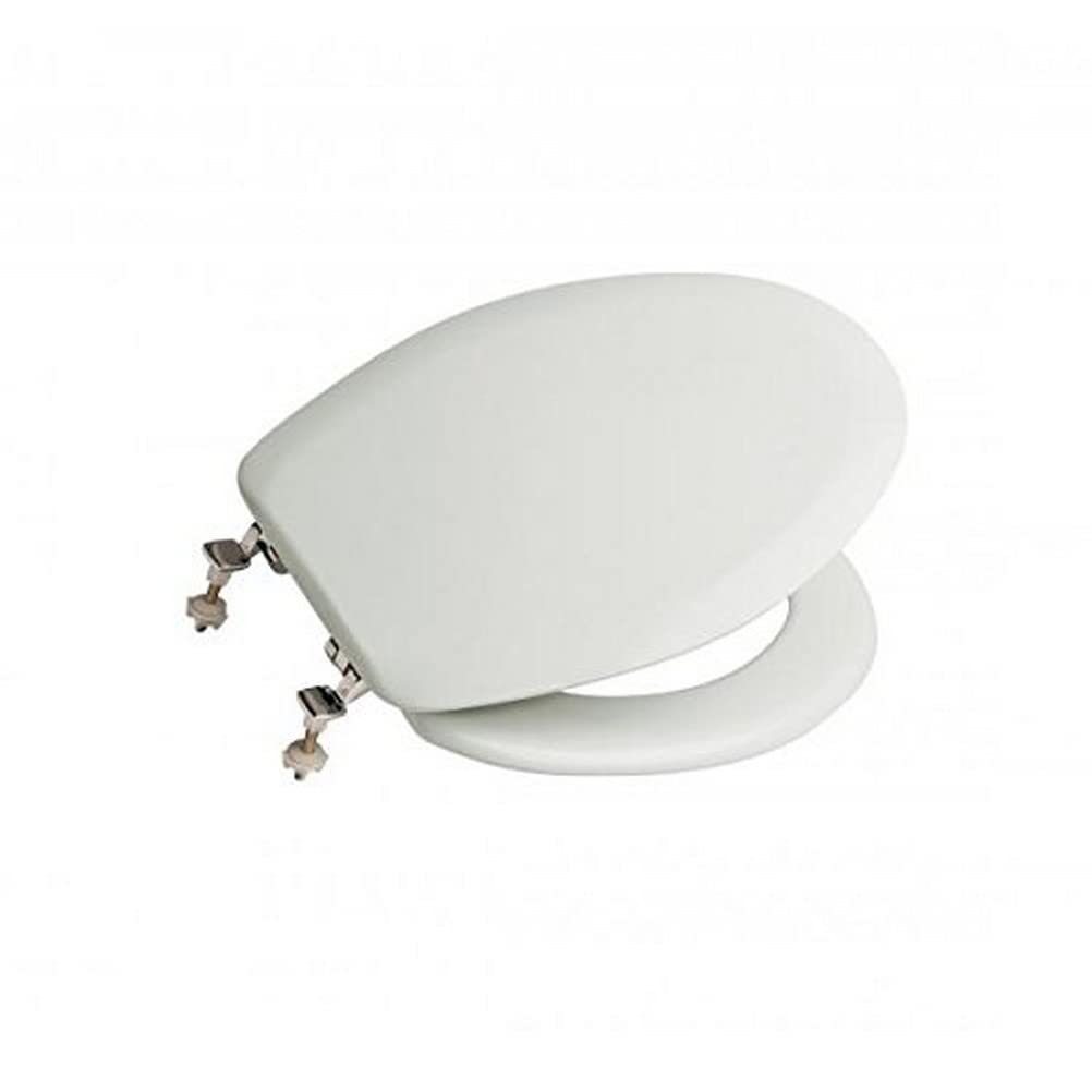 Roca Lucerna A801099004 - Toilet Seat, White, Chrome-Plated Hinges