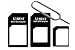 4 in 1 Sim Card Converter Adapter Kit Nano to Micro/Standard For Apple iPhone 5 4S 4G (BLACK) + Sim Tray Opener