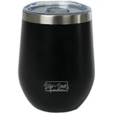 Sip + Sea Antigua 12oz Stainless Steel Wine Tumbler with Ceramic Lining & Lid – Stemless, Double-Wall Vacuum Insulated Drinkware