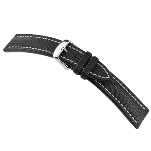 RIOS1931 Bass - Water Resistant Padded Synthetic Watch Band with Genuine Leather Backing 114x82