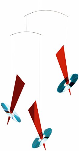 Flensted Mobiles Reflections Red Hanging Mobile - 32 Inches Plastic
