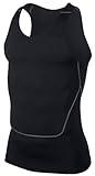 LANBAOSI Men's Breathable Sport Vest Sleeveless Compression Tank Top