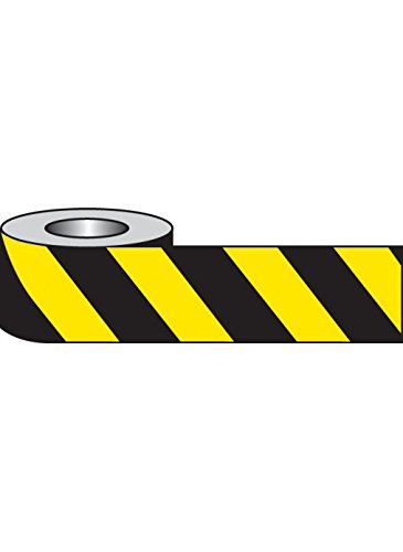 Caledonia Signs 58621 Non-Adhesive Barrier Tape, Black and Yellow