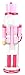 Needzo Pink Nutcracker Christmas Figure with Peppermint Hat, 14 Inch