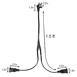 2 Prong Extension Cord 1 to 2 Y Splitter