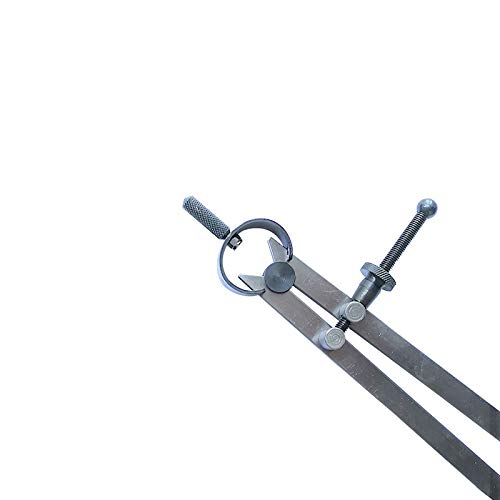 ZLKSKER 8-Inch Lockable & Adjustable Spring Wing Divider/Scriber, Steel Leather Compass, Flat Leg Divider - Thumbnail 2