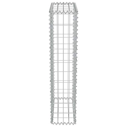 vidaXL Gabionenwand Verzinkter Stahl 50x20x100 cm Gabione Steinkorb Drahtkorb – Bild 5