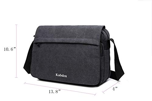 Topfox Men's Multifunctional Canvas Messenger Handbag Outdoor Sports Military Over Shoulder Cross-body Side Bag With Large Capacity