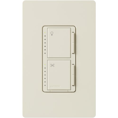 Lutron MA-LFQM-LA 300 Watt Maestro Multi-Location Fan and Light Control, Light Almond