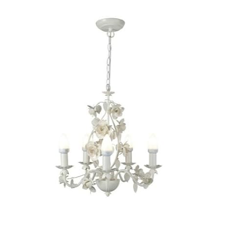 5 Arm Ceiling Light With Rosie Design Elegant Cream Colour