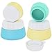 Silicone Travel Cream Jars Cosmetic Containers with Sealed Lids Pack of 4, 20ml and 10ml Assorted for Face Hand Body Cream (mix)