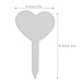 KINGLAKE 100 Pcs White Thick Plastic Garden Plant Seed Tags Heart Shaped Waterproof Nursery Garden Labels Markerthumb 1