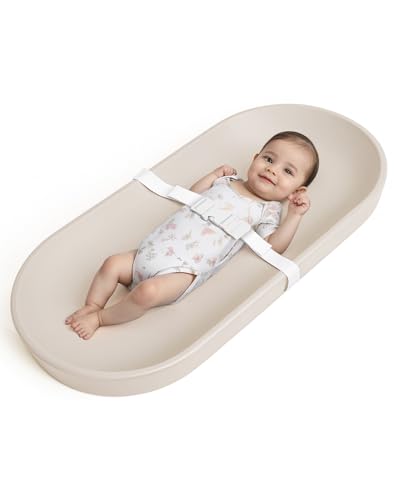 COMOMY Baby Changing Mat for Dresser - Erasable Changing Mat with Safety Belt, Waterproof, Soft, Lightweight and Portable, Easy to Clean for Travel Diaper Changing