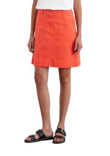 Marc OߴPolo Women’s Tailored Fit Cotton Linen Blend Mini Skirt, Red (Burnt Red), 18