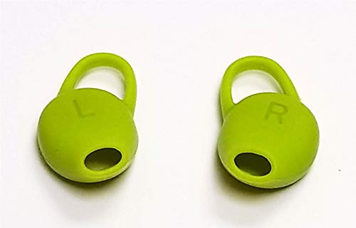PLT Backbeat FIT Pair Left + Right Sides (2pcs) Spare Ear Buds Tips Gels Kit Parts for Plantronics Backbeat Fit PLT by: JP-American BT Accessories. Color to Cooose : (Lime Green)