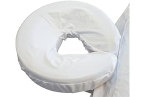 NRG Waterproof Face Cradle Covers for Massage Table, 10-Pack - Face Cradle Moisture Barrier Cover - Massage Headrest Covers, Massage Face Cradle Cover - Protects Head Rest Pad from Moisture & Debris