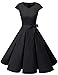 DRESSTELLS Vintage Dress for Women, 1950s Retro Cocktail Prom Dress, 50s 60s Pinup Wedding Tea Party Short Dress