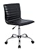 Amazon Basics Modern, Low-Back, Adjustable, Swivel, Armless Office Task Desk Chair with Casters, Black