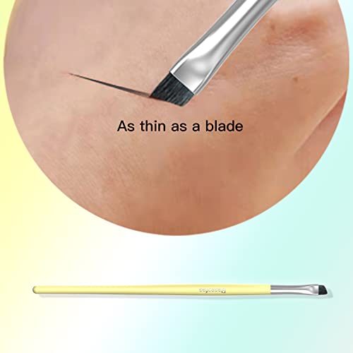 Eyebrow Brush 4 Pcs Ultra-Thin Eyeliner Brush Eyeshadow Brush Set Angled Eyeliner Brush Fine Point Brush Precision Eye All Over Shader, Tapered Soft Blender Eyebrow Brush Eye Makeup Brushes