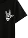 SheIn Women's Love Hand Gesture Print Short Sleeve T-Shirt Tee Small Black