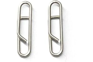 JJZS 100pcs/pack Stainless Steel Power Clips Lure Clips Snaps Quick Change Fishing Lure Connector Kayak Drifting Fishing Fast Snaps Speed Clips