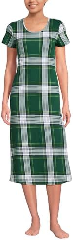 lands' end women's supima cotton short sleeve midcalf nightgown dress Lands' End Women's Tall Supima Cotton Short Sleeve Midcalf Nightgown Dress