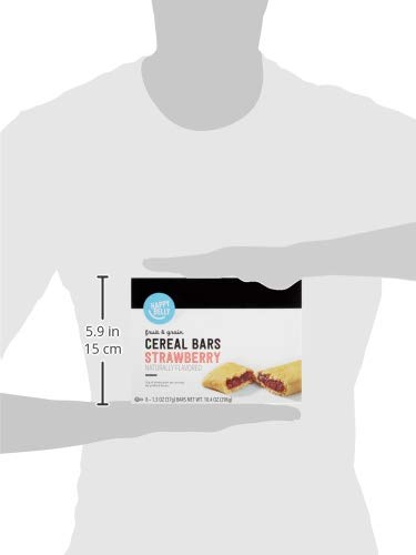 AMAZON GROCERY, FRUIT & GRAIN CEREAL BARS, STRAWBERRY, 10.4 OZ, 8 CT