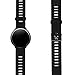 kwmobile Watch Band Compatible with Huami Amazfit - Watch Band Replacement Silicone Strap - Black/Grey