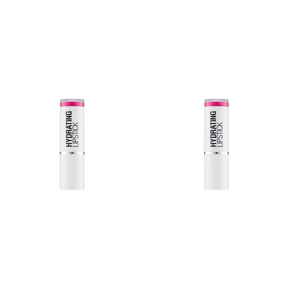 Collection Cosmetics Lasting Bold Colour, Hydrating Lipstick, Infused with Nutrients, 3.5g, Deep Fuchsia (Pack of 2)