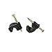 Mediabridge 5.8mm Cable Clips (100 pcs - Black) w/ Hardened 1in Nail For Cat6 / 16AWG Speaker Wire (0.23in OD) ( MCC58-BLA )