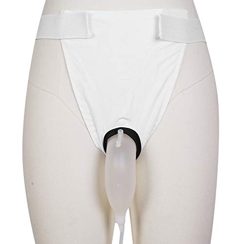 Silicone Urine Collector, Male Urine Collection Bag Reusable Silicone Urinary Drainage Bag Urine Collection Bag for Men Elderly Bedridden