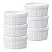 HIC Kitchen Ramekins, Fine Porcelain Souffle, 4-Inch, 8-Ounce Capacity, Set of 6