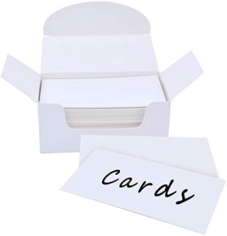BronaGrand 100pcs Blank Kraft Paper Business Cards Word Card Message Card DIY Gift Card (white)